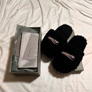 Balenciaga Fur Slides